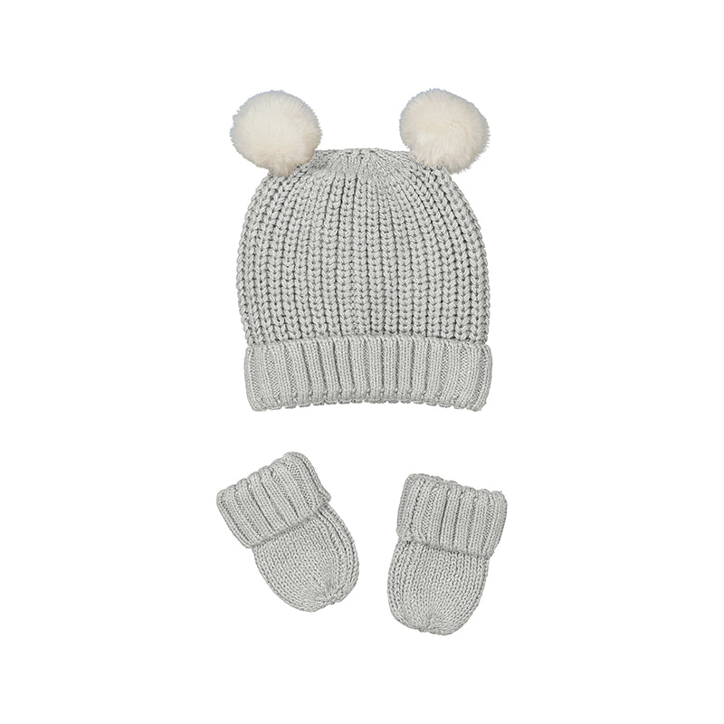 Compl. cappello, guanti trico  GRIGIO 1J-9766/GR -  NANU' BABY