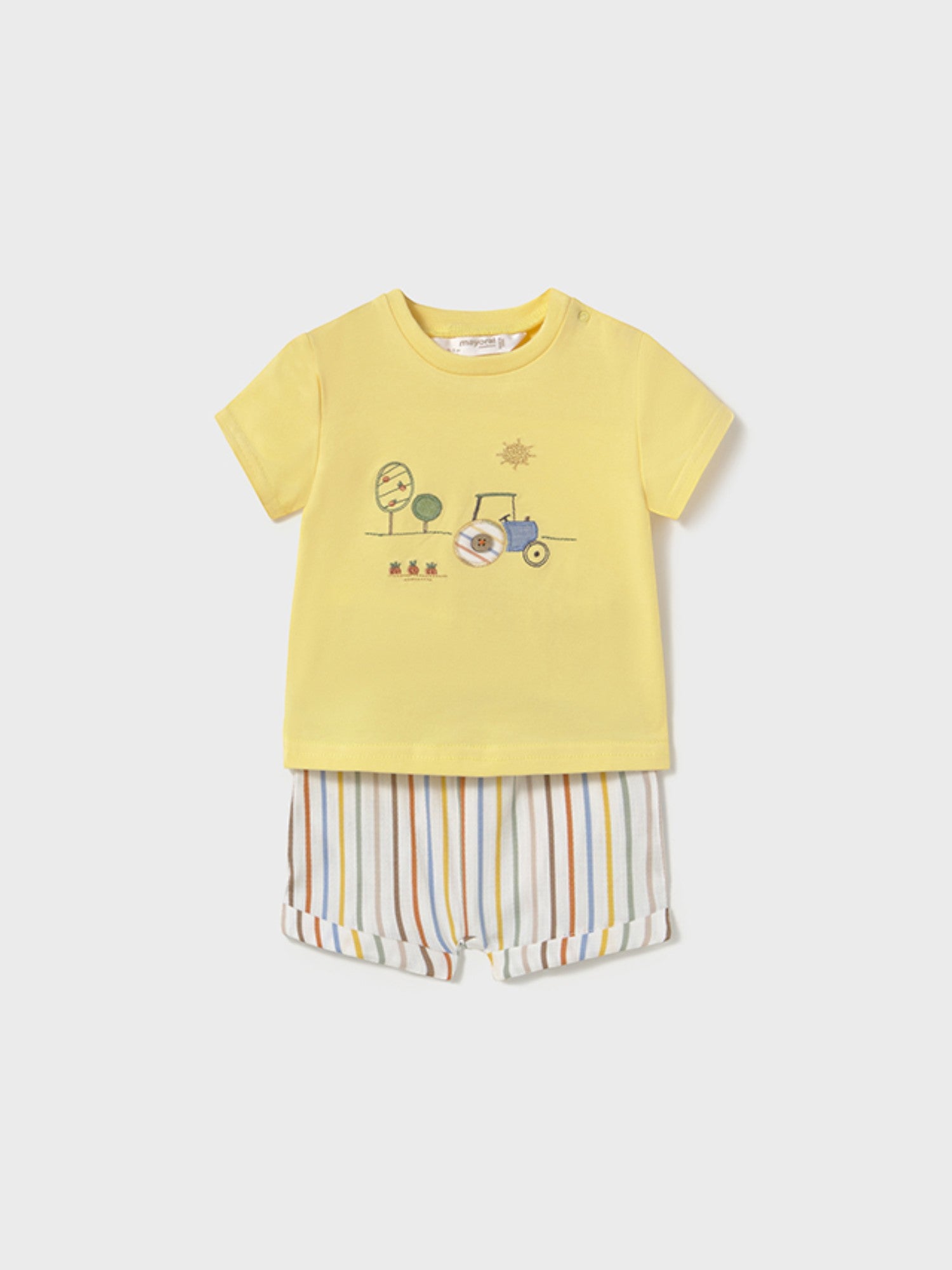 Completo pantalone  corto maglietta Bimbo GIALLO 1202 /G -  NANU' BABY