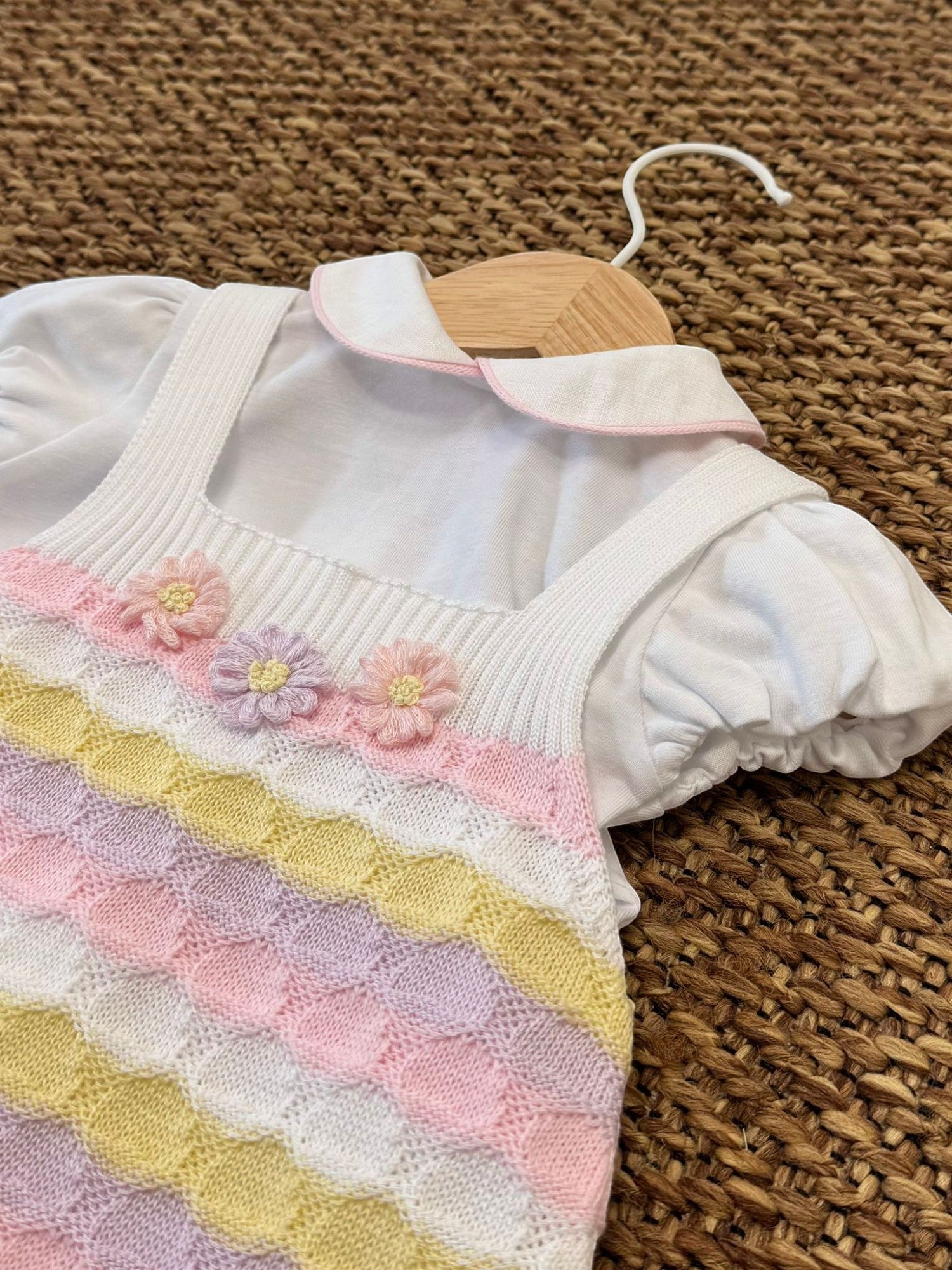 Completo Salopette e body m/c Bimba BIANCO EB1530/G -  NANU' BABY