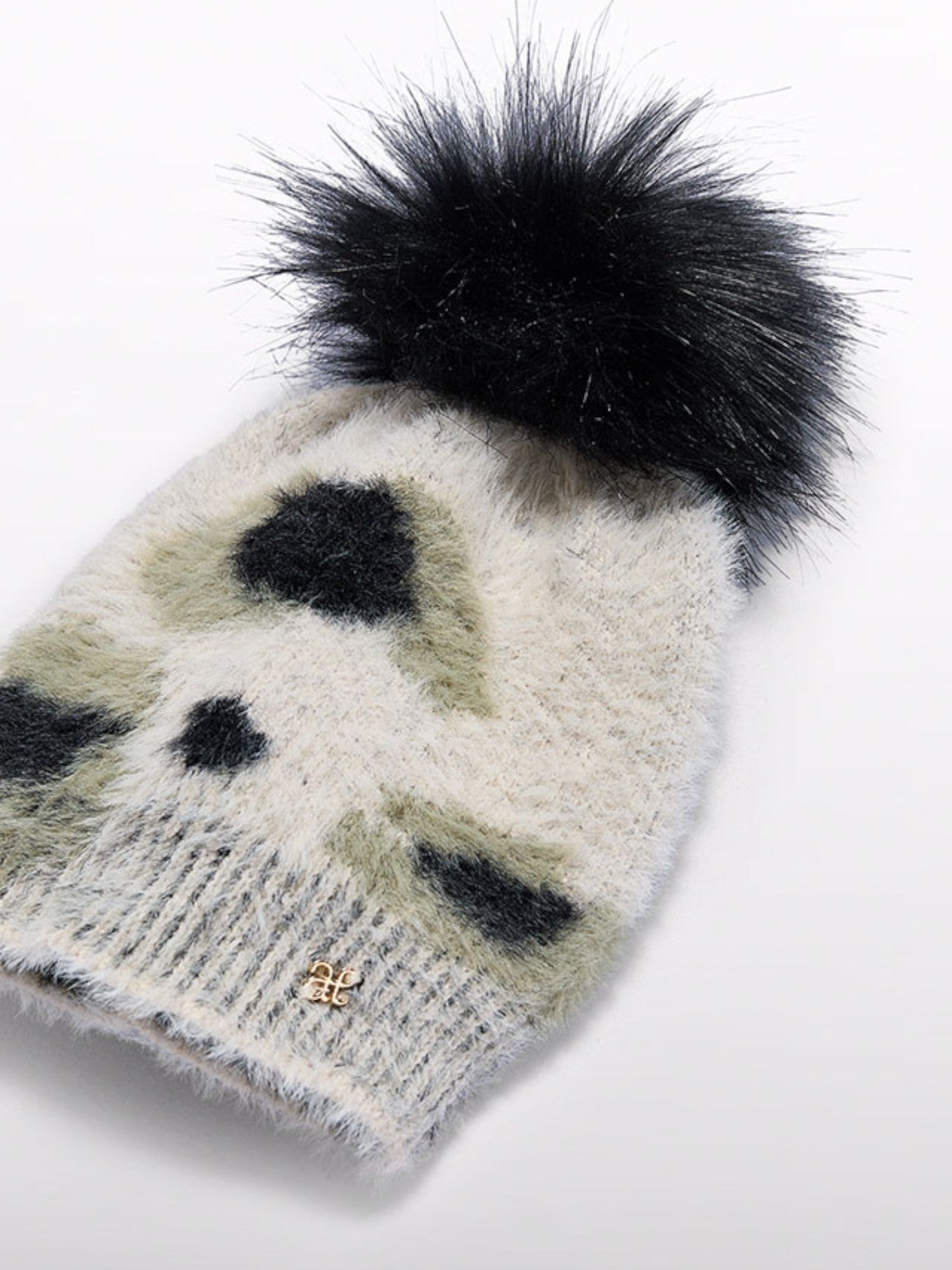 Cappello tricot jacquard pelo Bimba Nero 5963/1 -  NANU' BABY