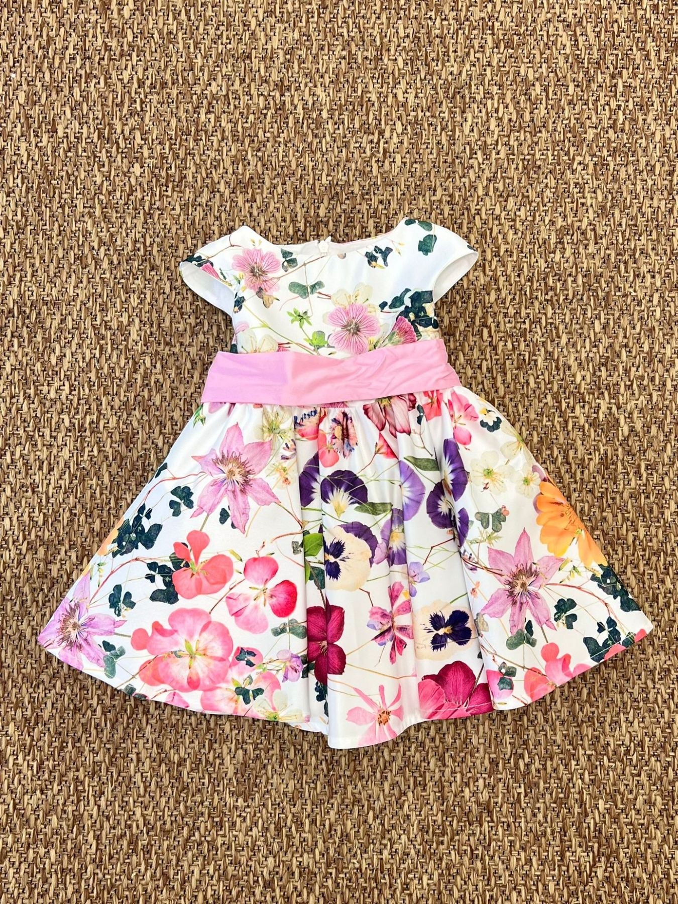 Abitino Floreale Bimba BIANCO EM808 -  NANU' BABY