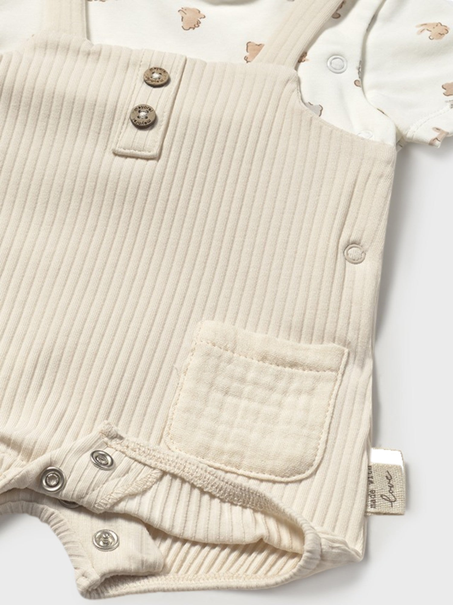 Pagliaccetto salopette Bimbo BEIGE 1616 /BE -  NANU' BABY