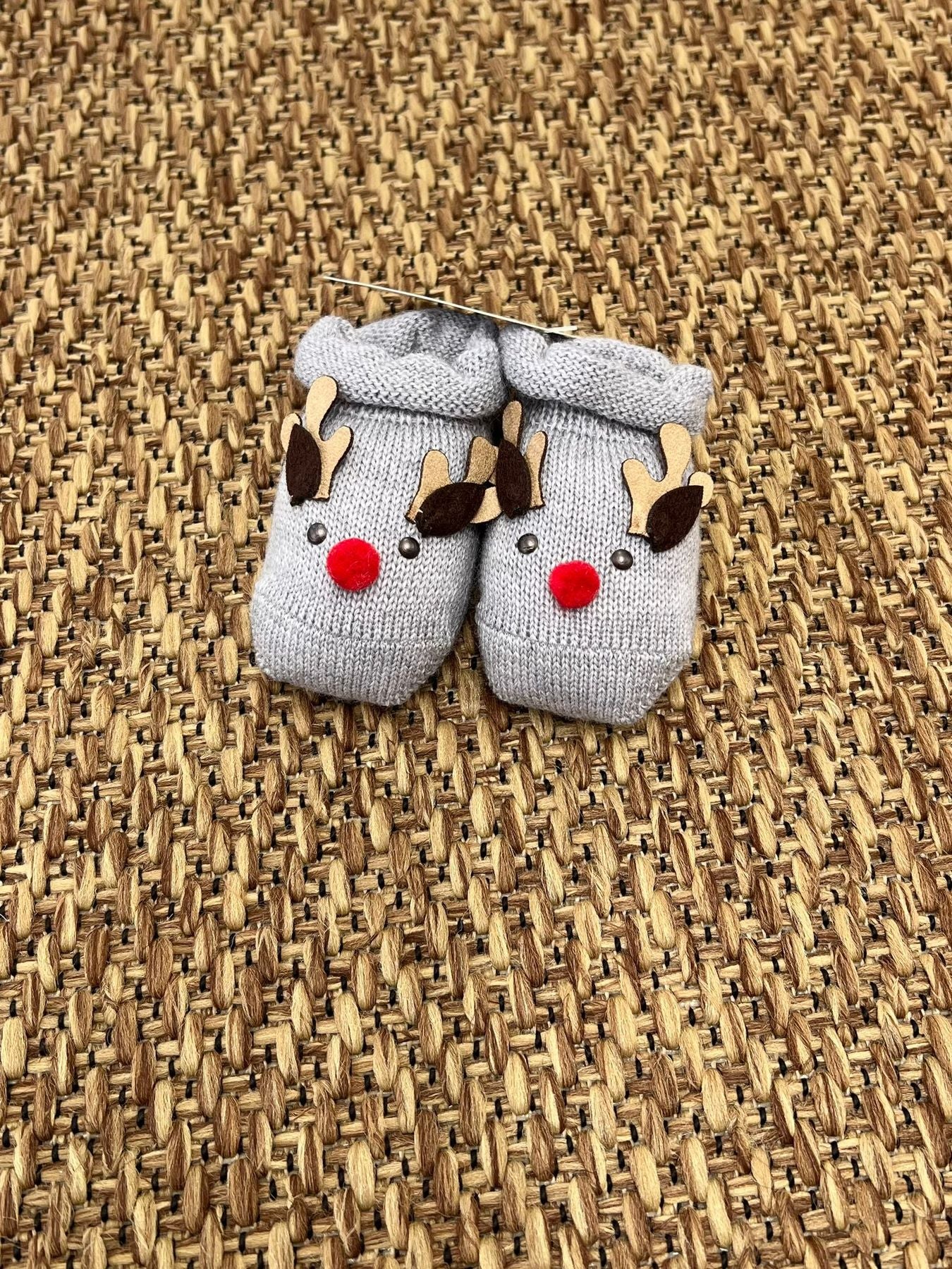Babbucce Renna con sciarpa Neonato GRIGIO 3213/N4 -  NANU' BABY