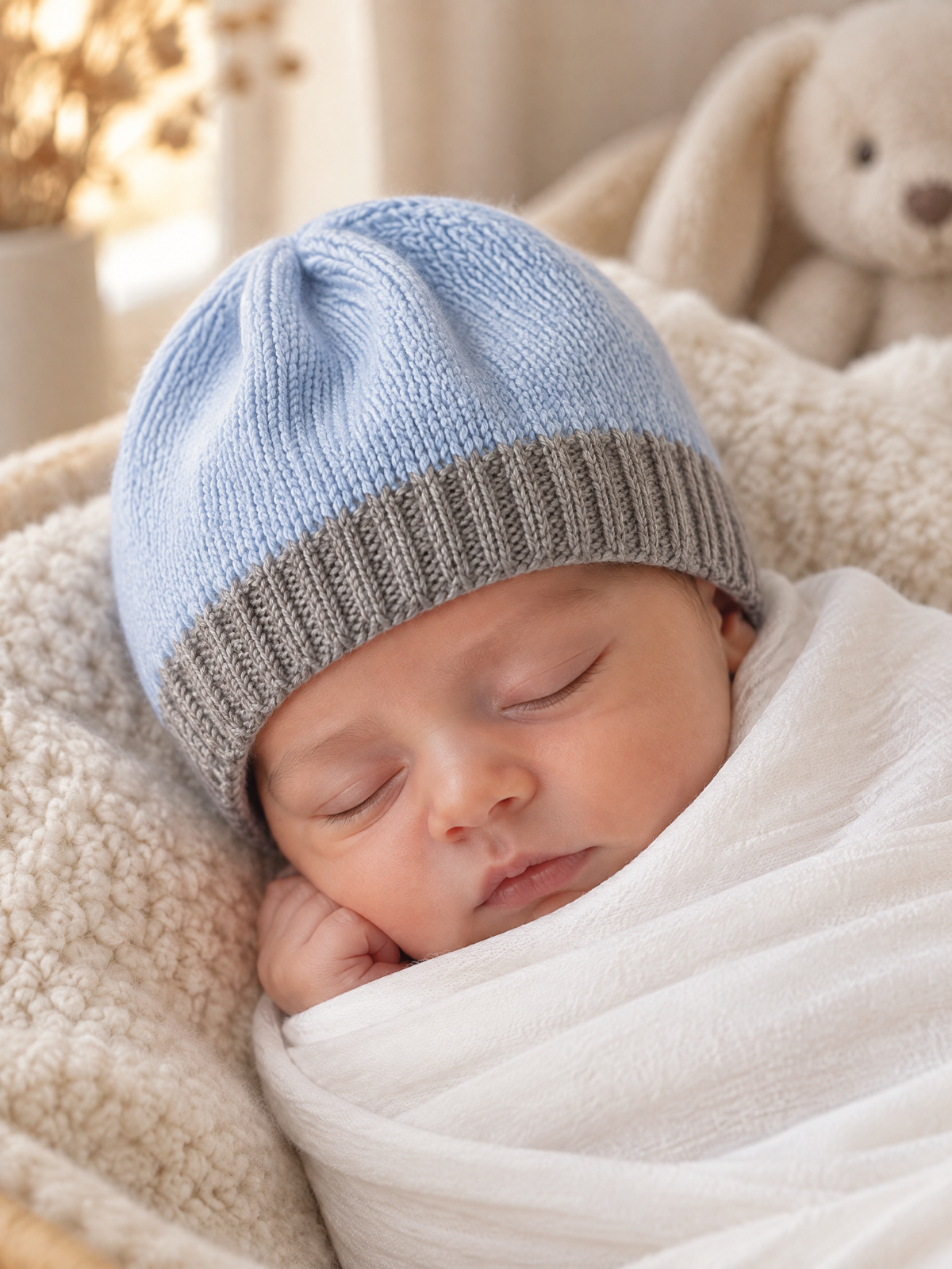 Cuffia Neonato Grigio 8275 by BIMBALO'