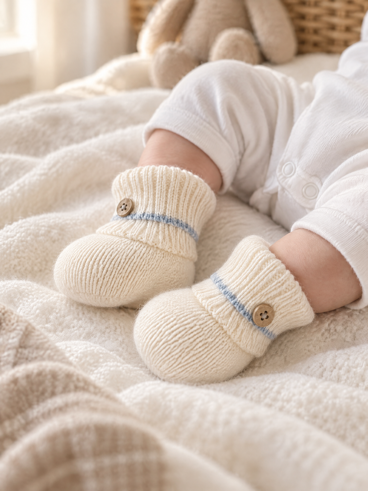 Babbucce Neonato Bianco 8242 by BIMBALO'