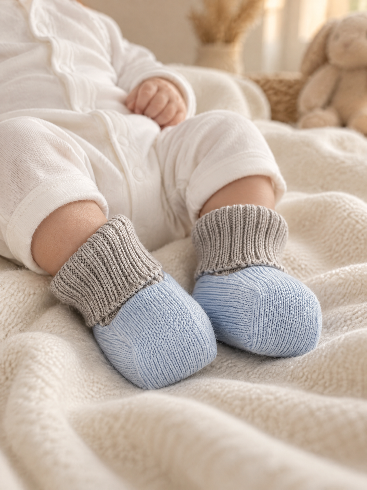 Babbucce Neonato Grigio 8276 by BIMBALO'
