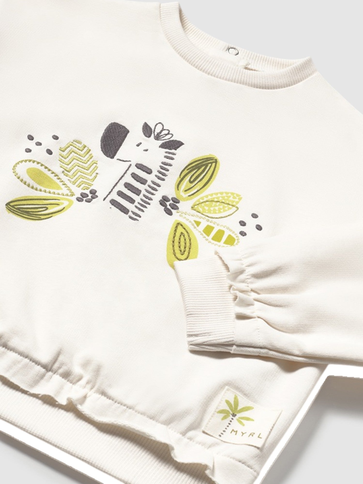 Pullover ricamato Bimba PANNA 1459/95 -  NANU' BABY