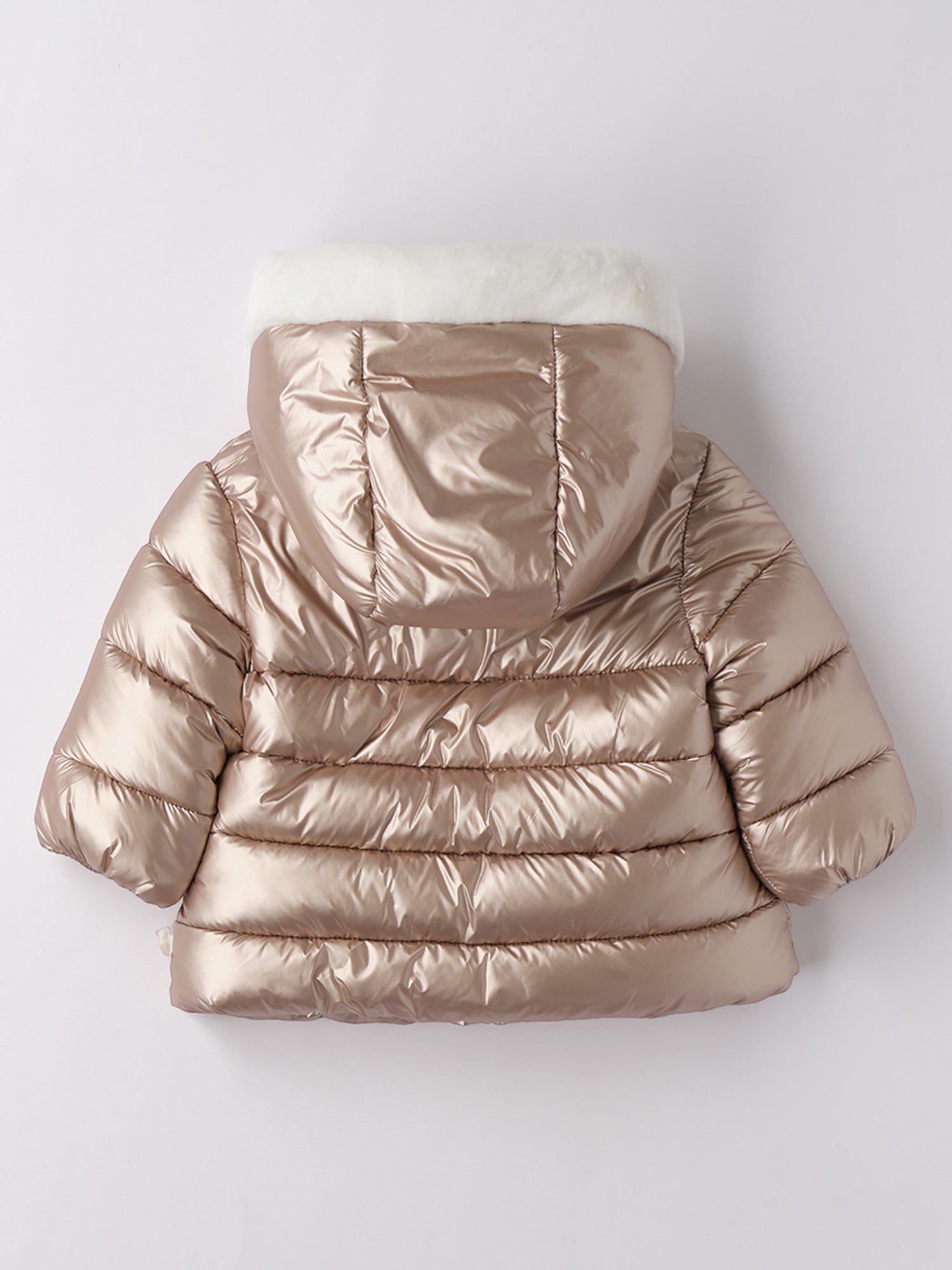 Giubbotto Imbottito Tessuto Termico Bimba Beige 3F738/941 -  NANU' BABY