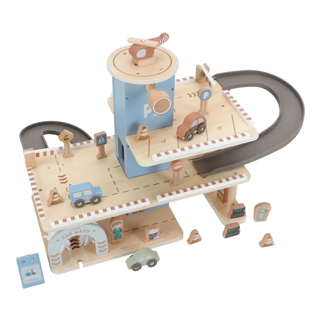 Garage Neonato Multicolore Legno Naturale LD2534