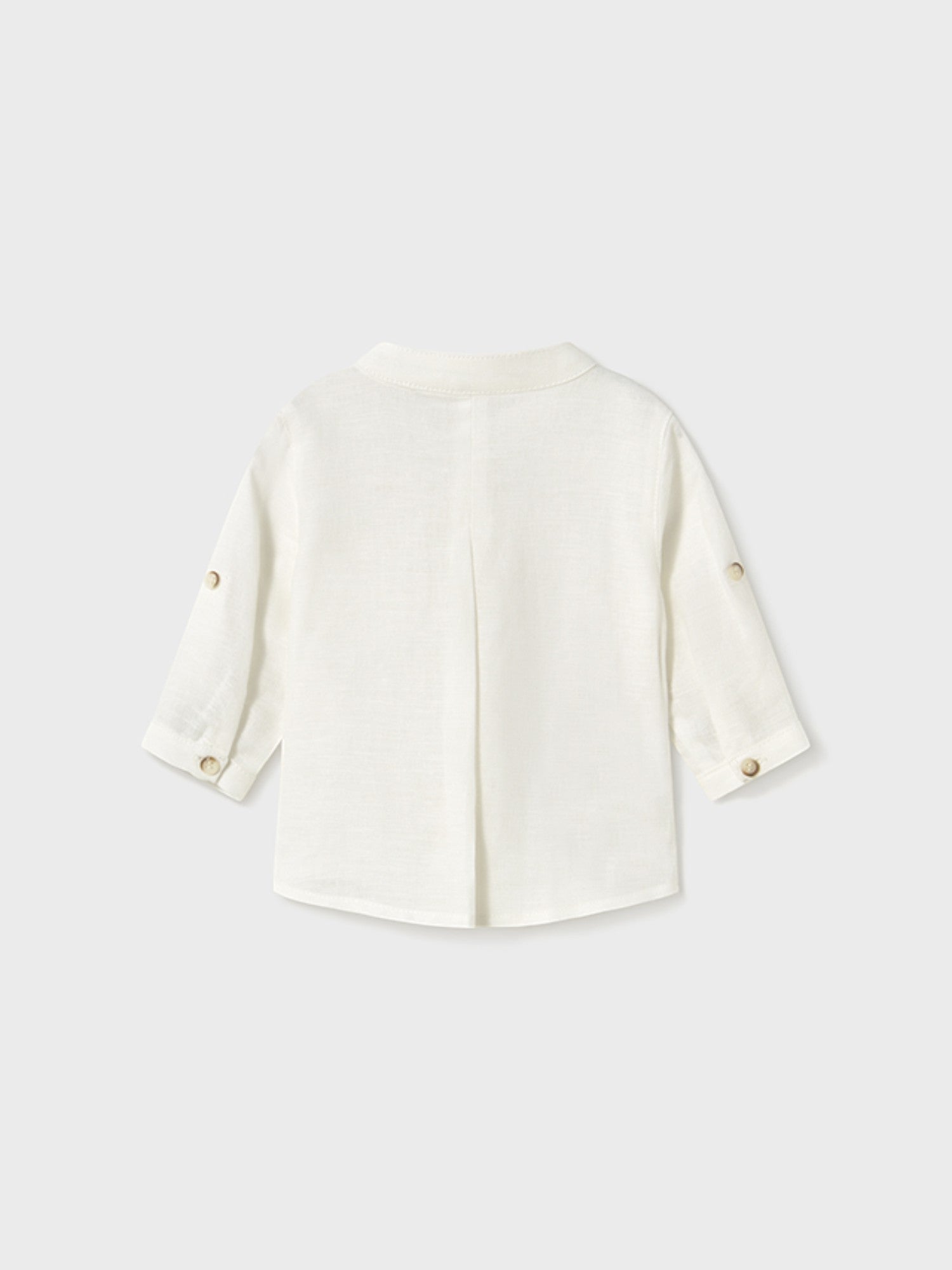 Camicia manica lunga collo coreano Bimbo PANNA 1103 /P -  NANU' BABY