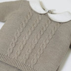 Completo nascita Neonato Ecru BRAIDING 516/E by BABY LORD