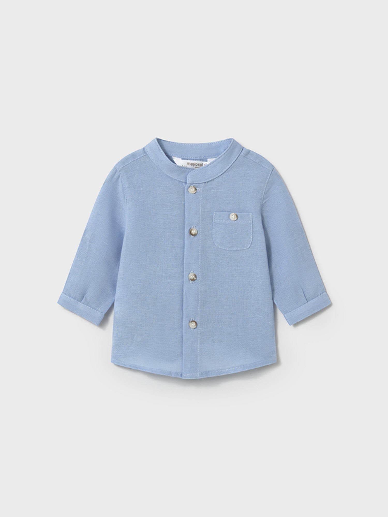 Camicia manica lunga collo coreano Bimbo CIELO 1103 /C -  NANU' BABY