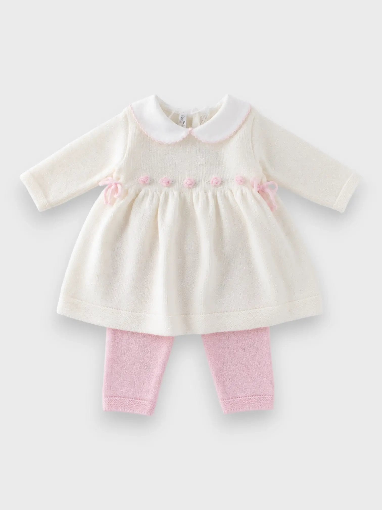 Completo nascita Neonata Bianco FIORI DI LOTO 432/3031 by BABY LORD