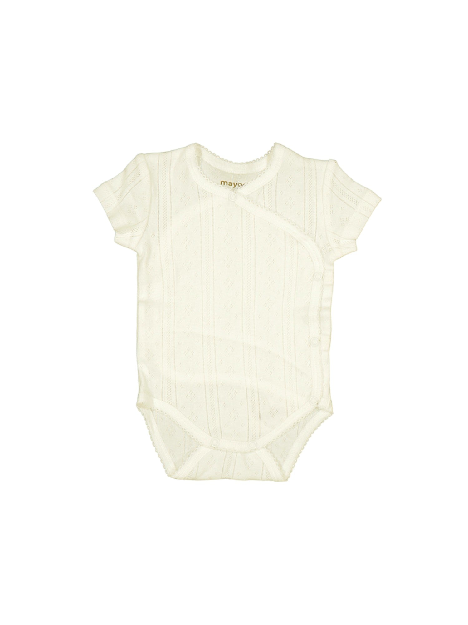 Body manica corta traforato Neonata NATURAL 1746 /N -  NANU' BABY