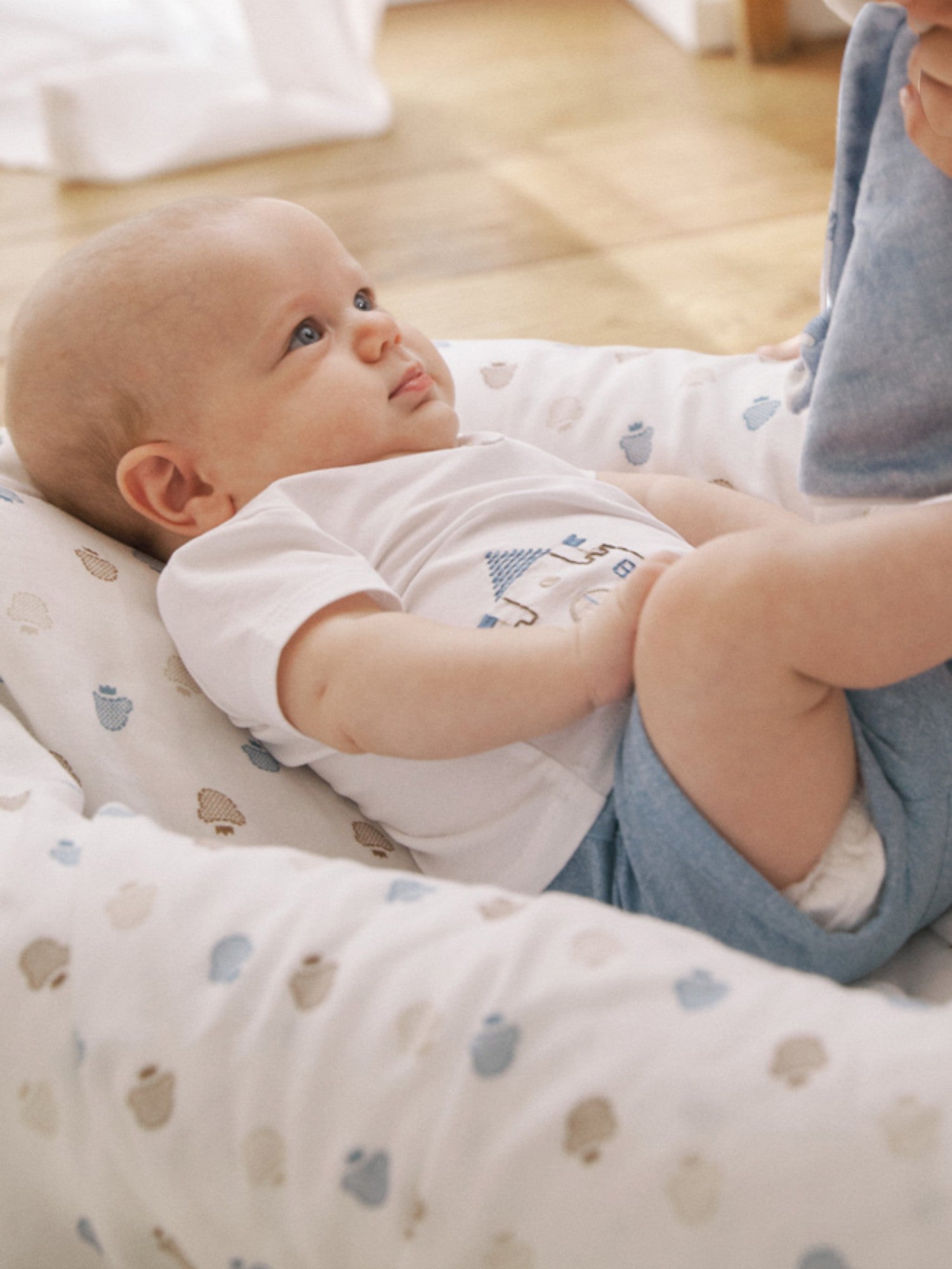 Garze bambu grande Neonato AZZURRO 9870 /A -  NANU' BABY