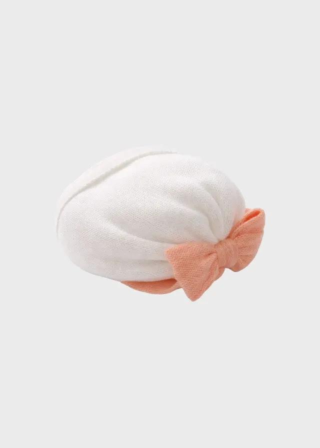 Cuffia Neonata Bianco FIOCCO/681-P by BABY LORD