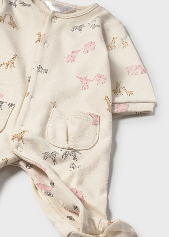 Ensemble 2 Pyjamas Bébé Fille Manches Longues Crème Rose 2703/92