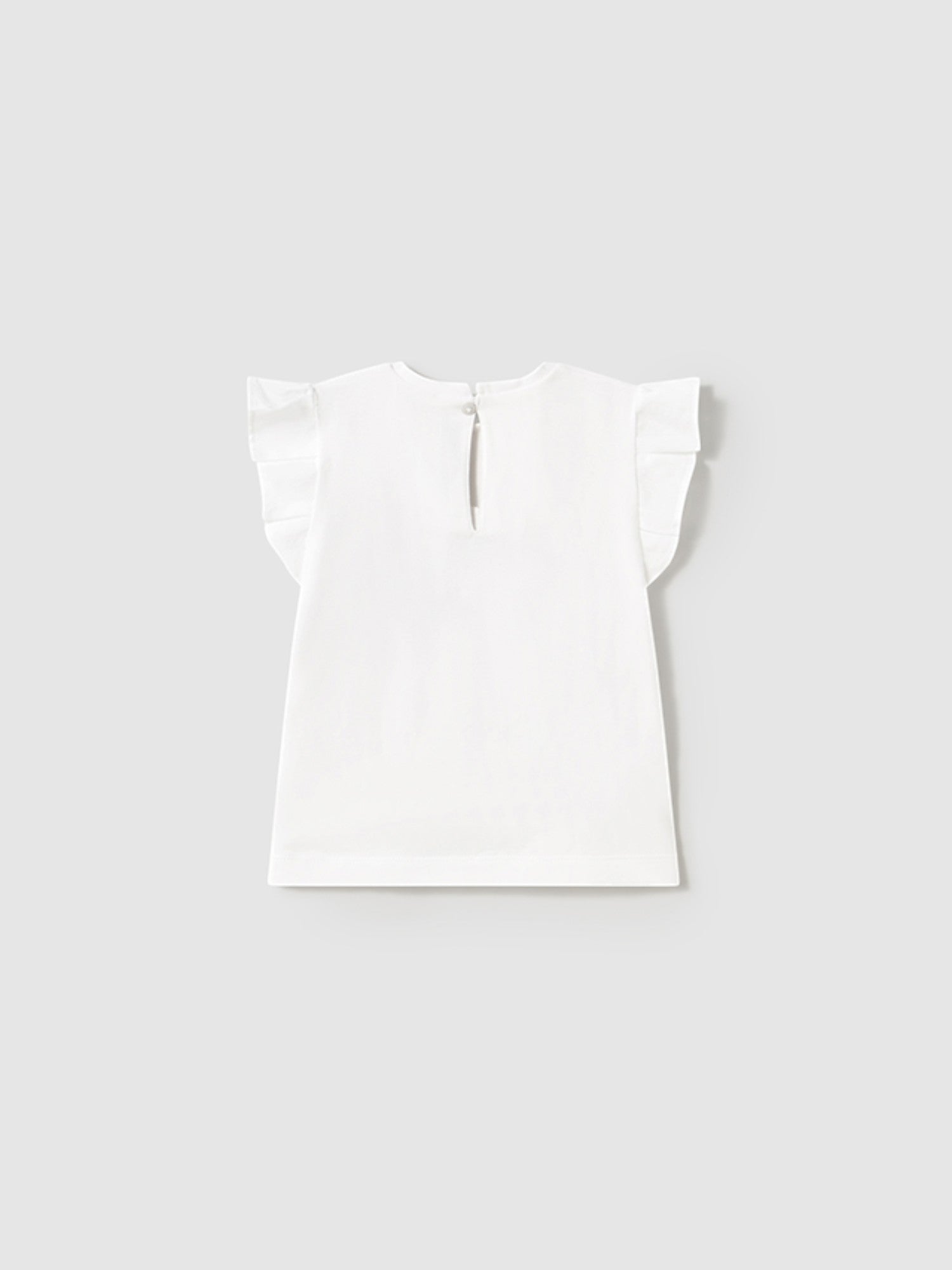Maglietta m/c elegante Bimba BIANCO 1042/52 -  NANU' BABY