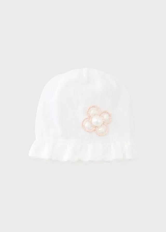 Cuffia Neonata Bianco EB2971 by MARLU'