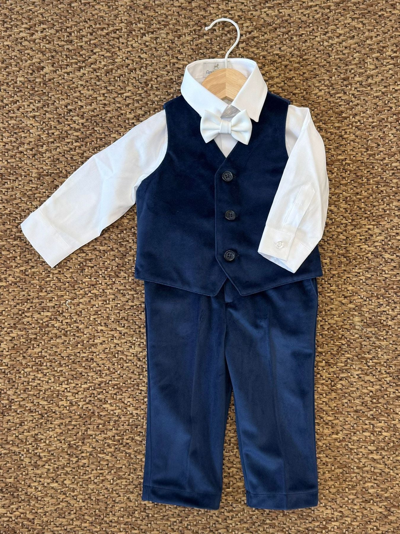 Completo cerimonia in velluto Bimbo BLU FM38168 -  NANU' BABY