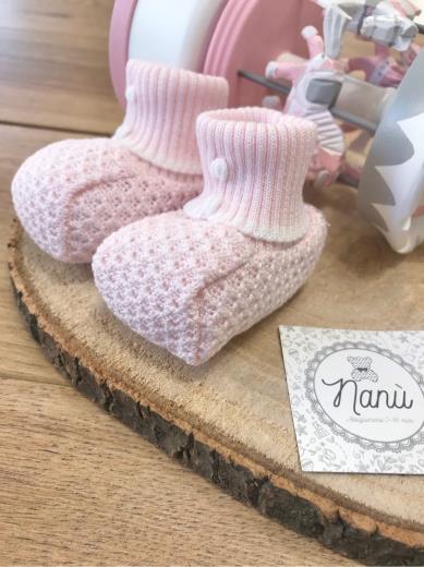 Babbucce Neonata Rosa ES13S -  NANU' BABY