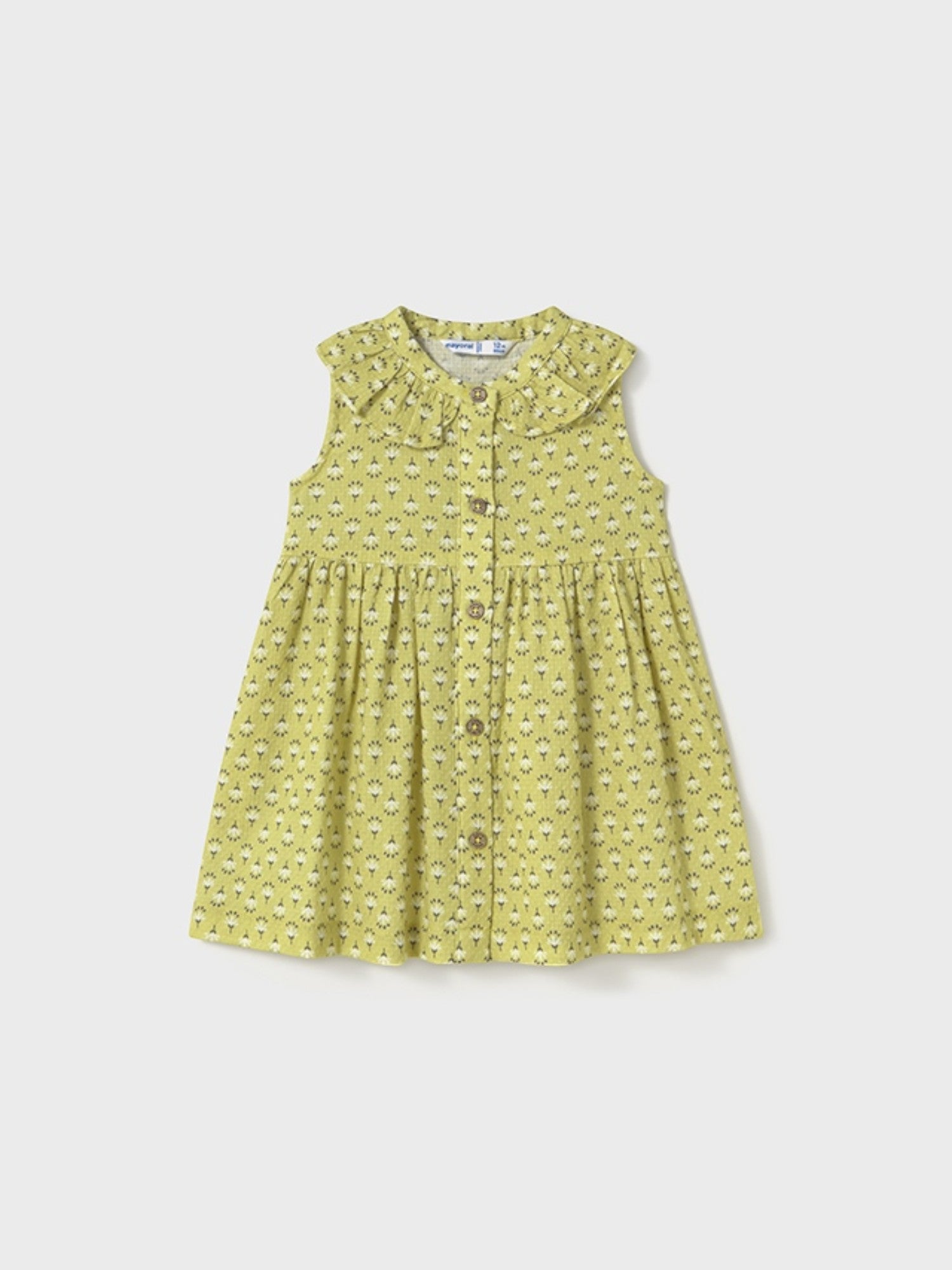 Vestitino bretelline stampato Bimba VERDE 1921/78 -  NANU' BABY