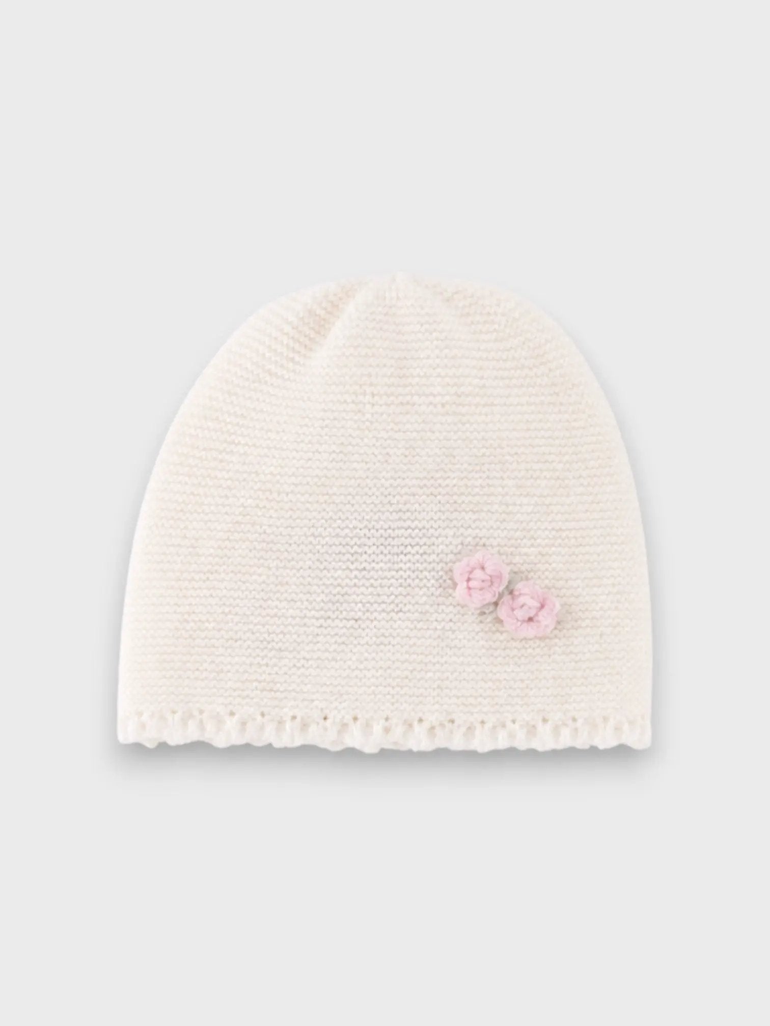 Cuffia Neonata Bianco FIORI DI LOTO 604/3031 by BABY LORD