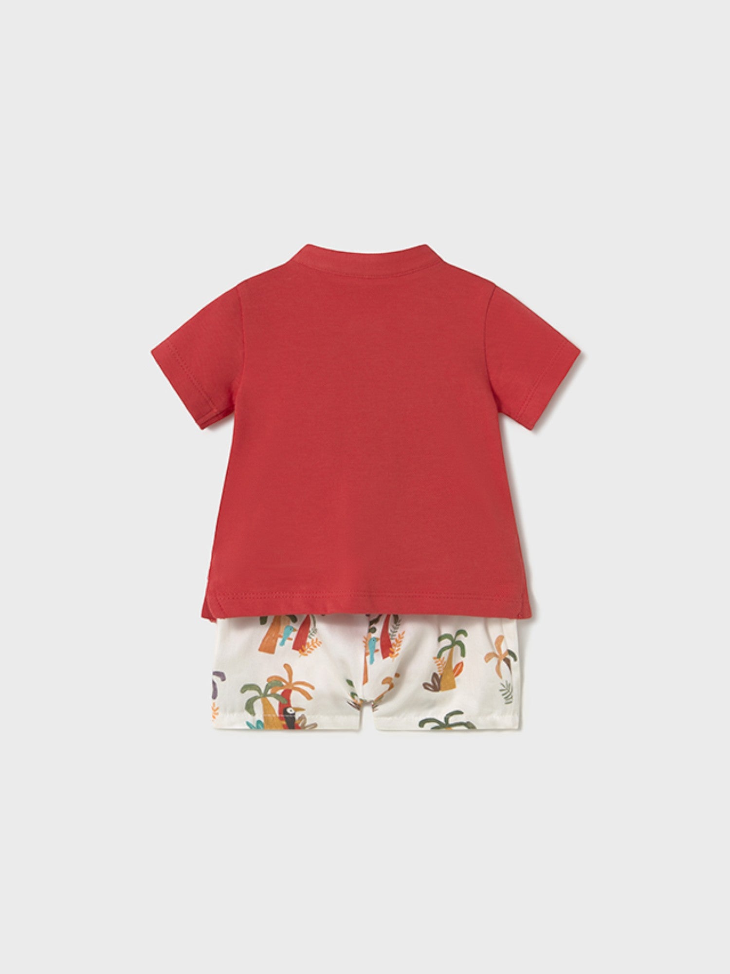 Completo pantalone  corto e polo Bimbo ROSSO 1217 /RS -  NANU' BABY