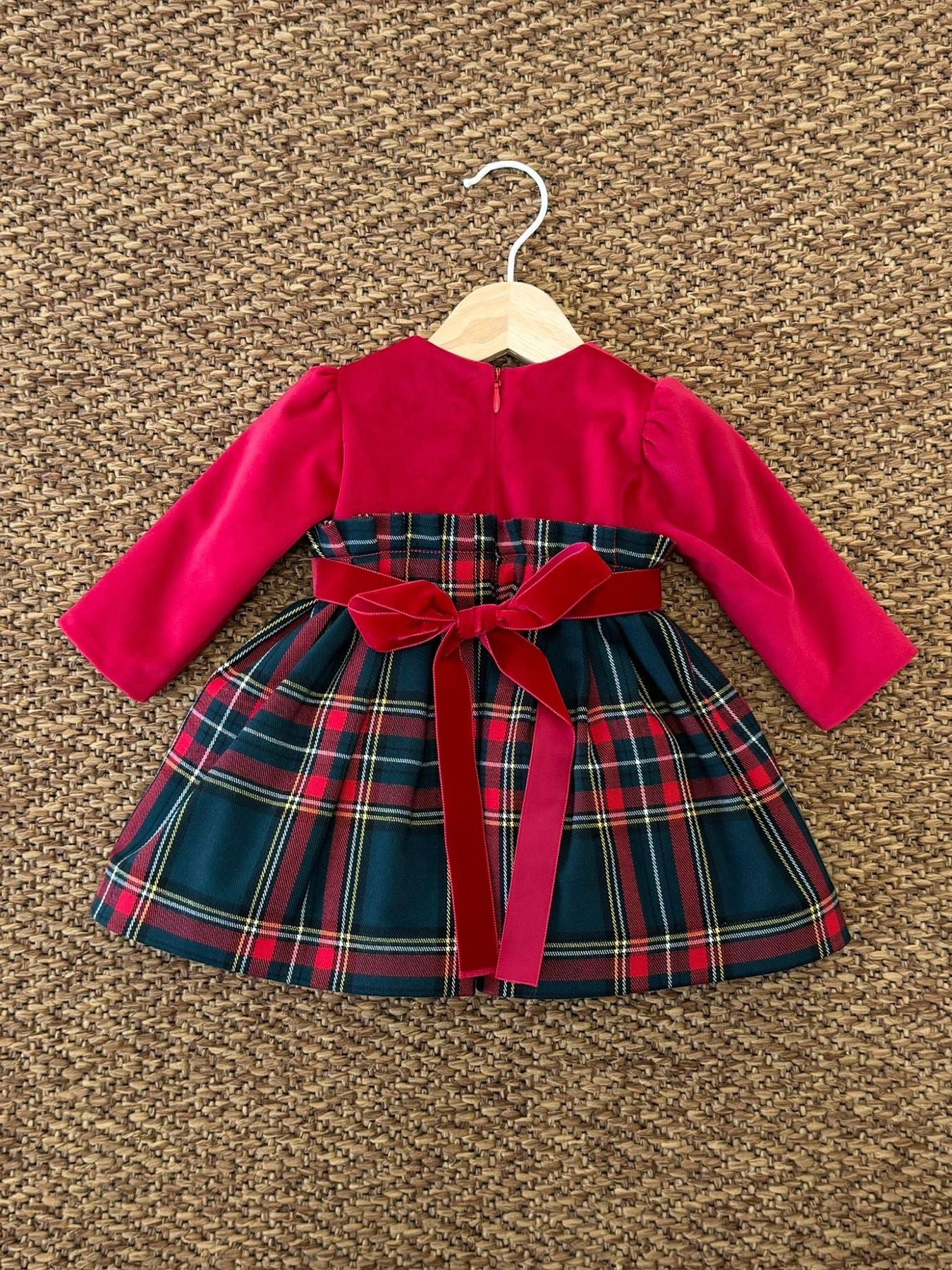 Abito Tartan Bimba ROSSO IK312ML -  NANU' BABY