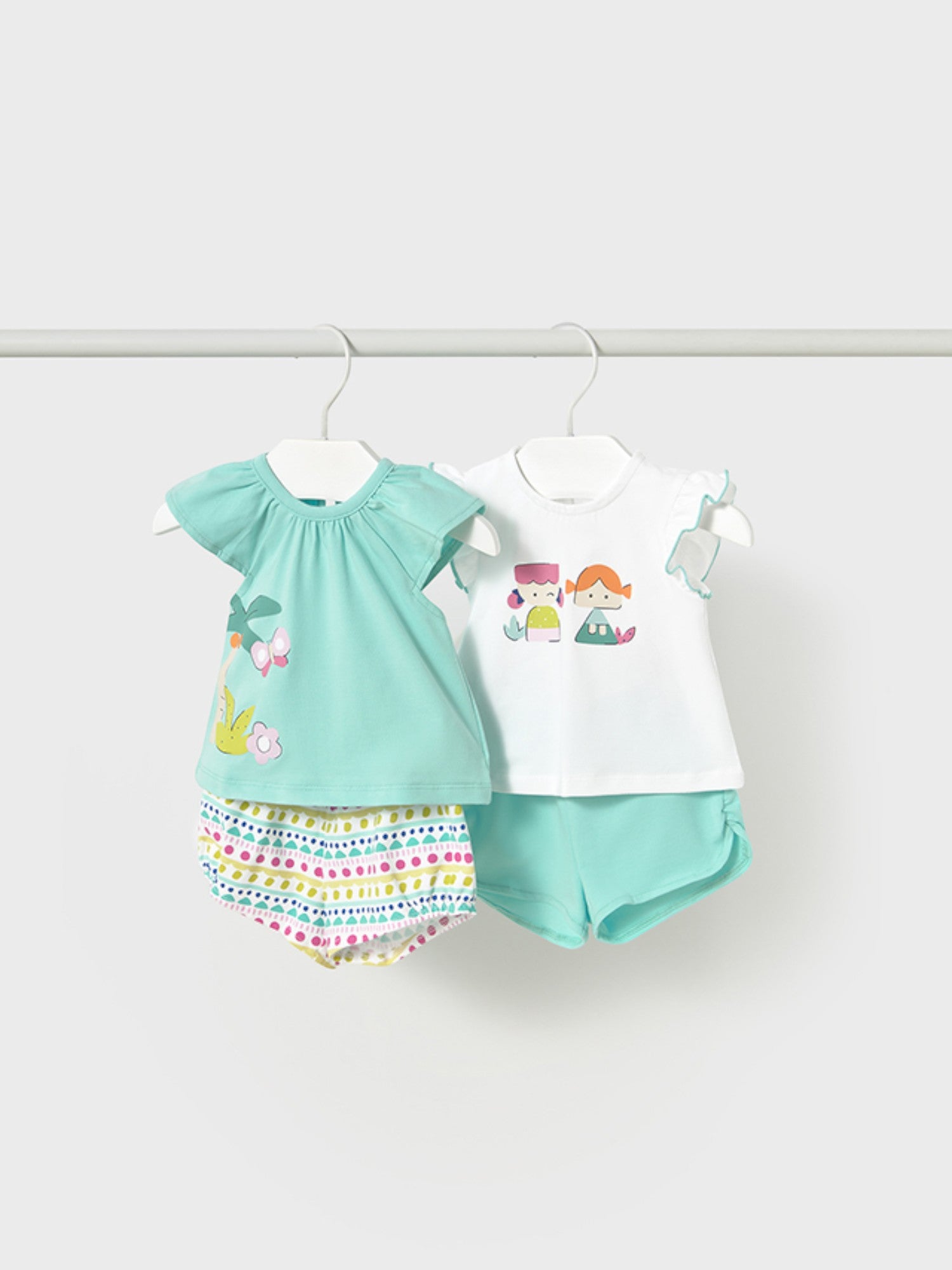 Completo punto 4 pezzi Bimba VERDE 1671 /V -  NANU' BABY