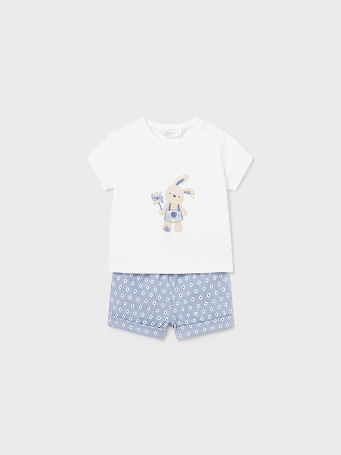 Pant.corto e maglietta Bimbo BIANCO 1205/B -  NANU' BABY
