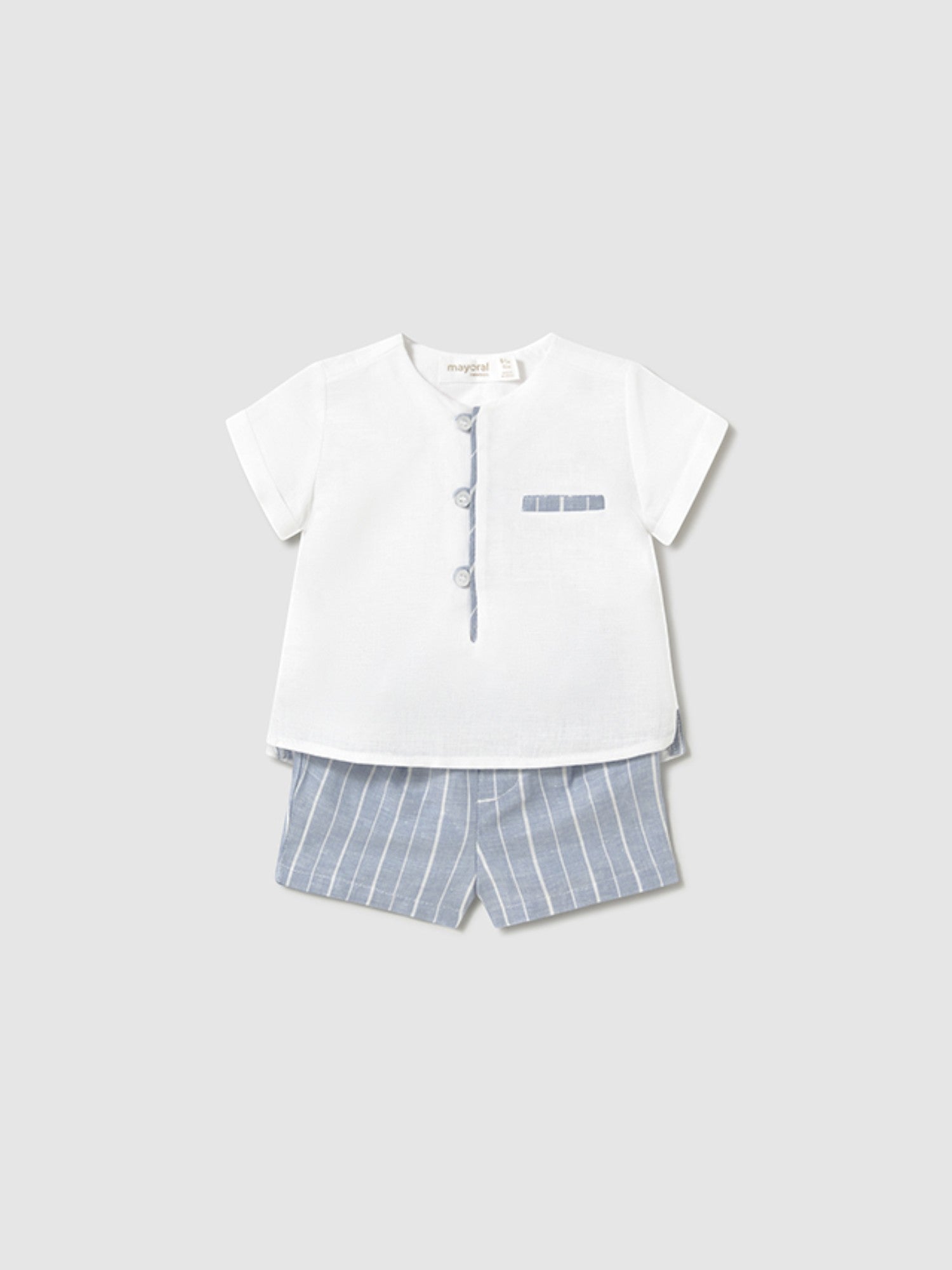 Completo pantalone corto Bimbo AZZURRO 1211 /AZ -  NANU' BABY