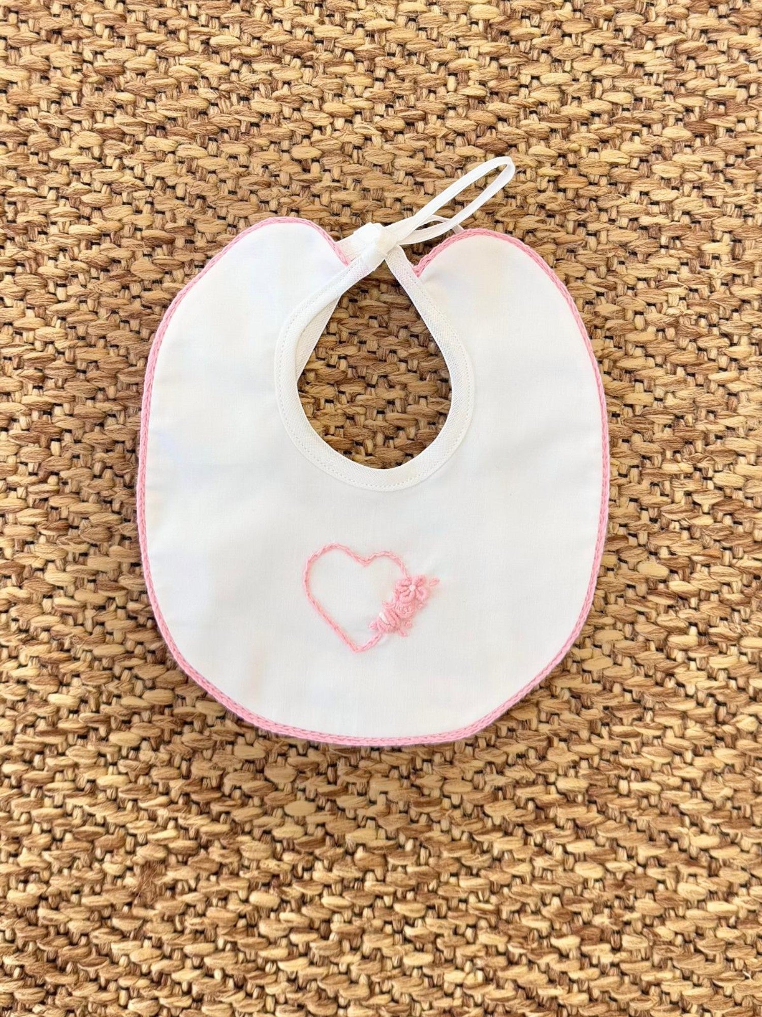 Bavetta Cuore Neonata ROSA TAORMINA 1415 -  NANU' BABY