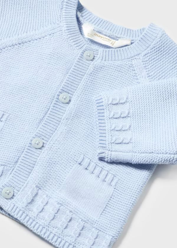 Cardigan basic in caldo cotone Bimbo CIELO 2301-C -  NANU' BABY