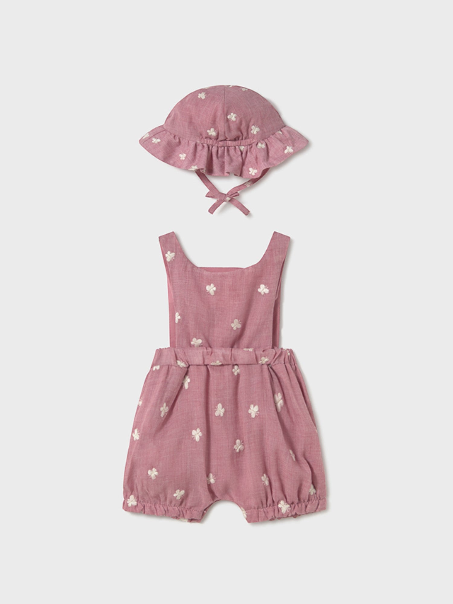 Salopette e cappello Bimba ROSA 1665 /R -  NANU' BABY
