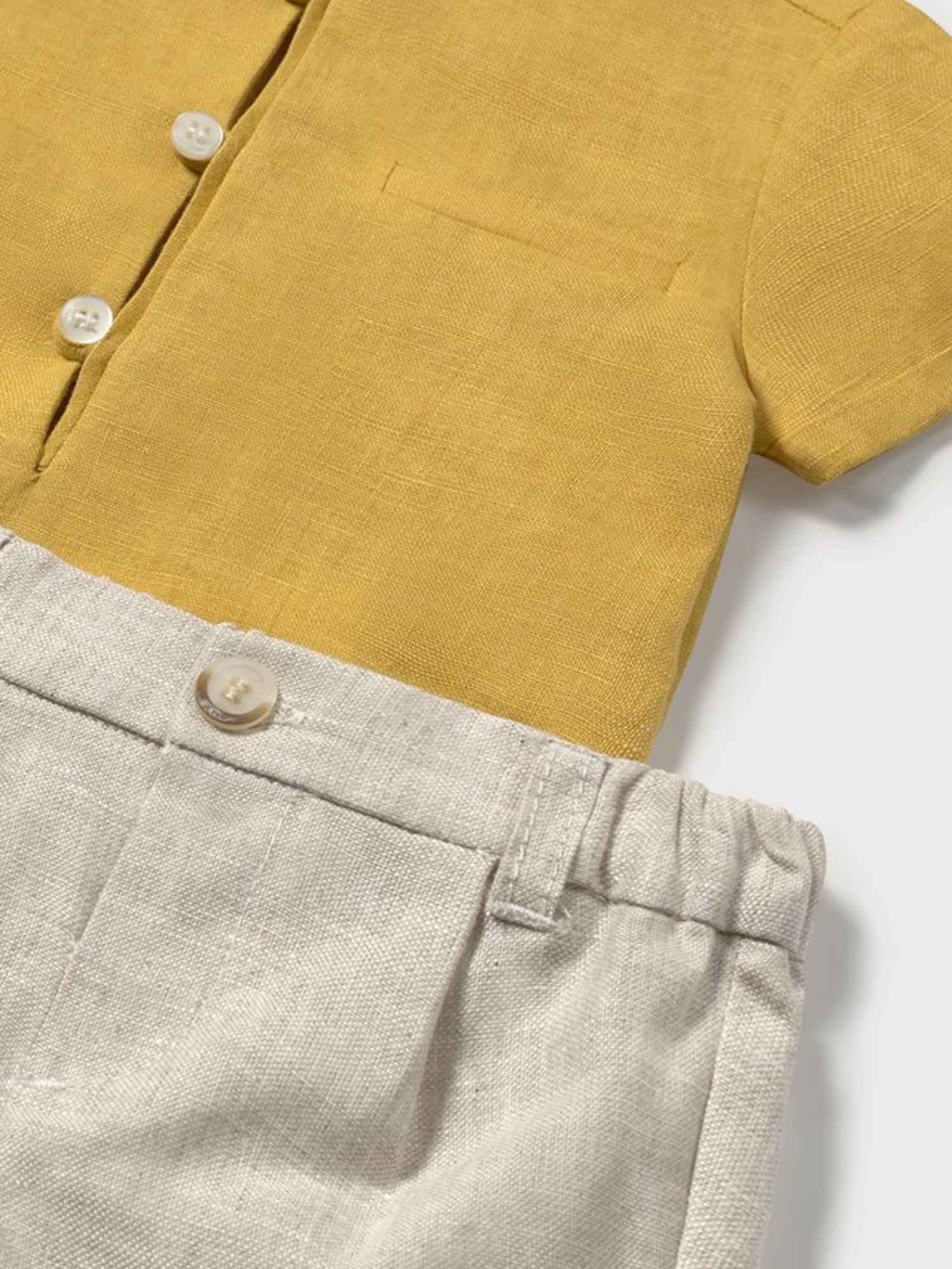 Completo pantalone corto Bimbo GIALLO 1211 /G -  NANU' BABY