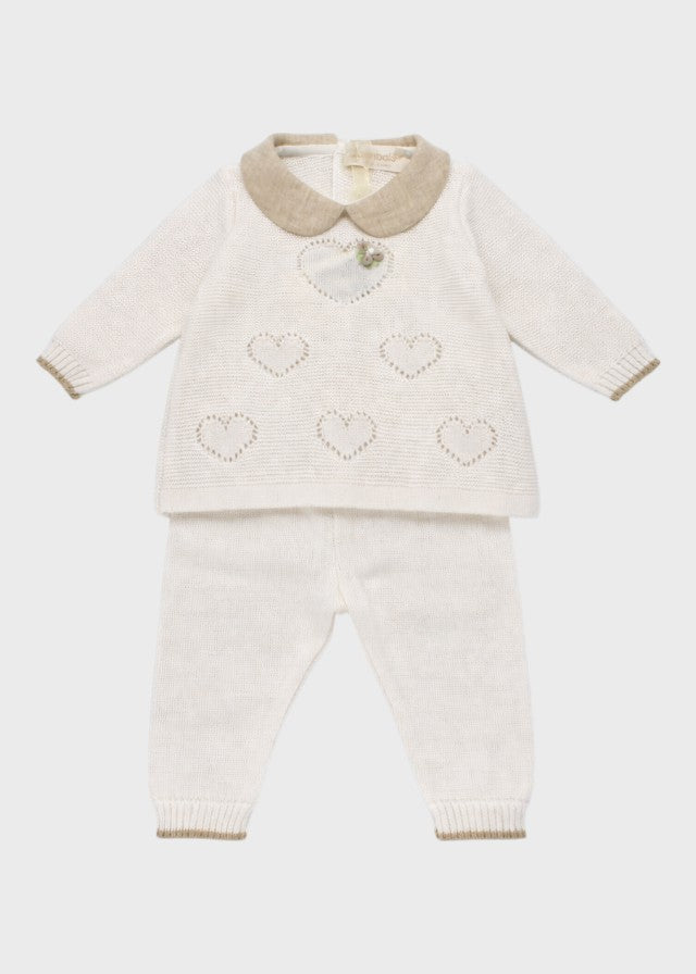 Completo nascita Neonata Bianco CUORE 7138 by BIMBALO'