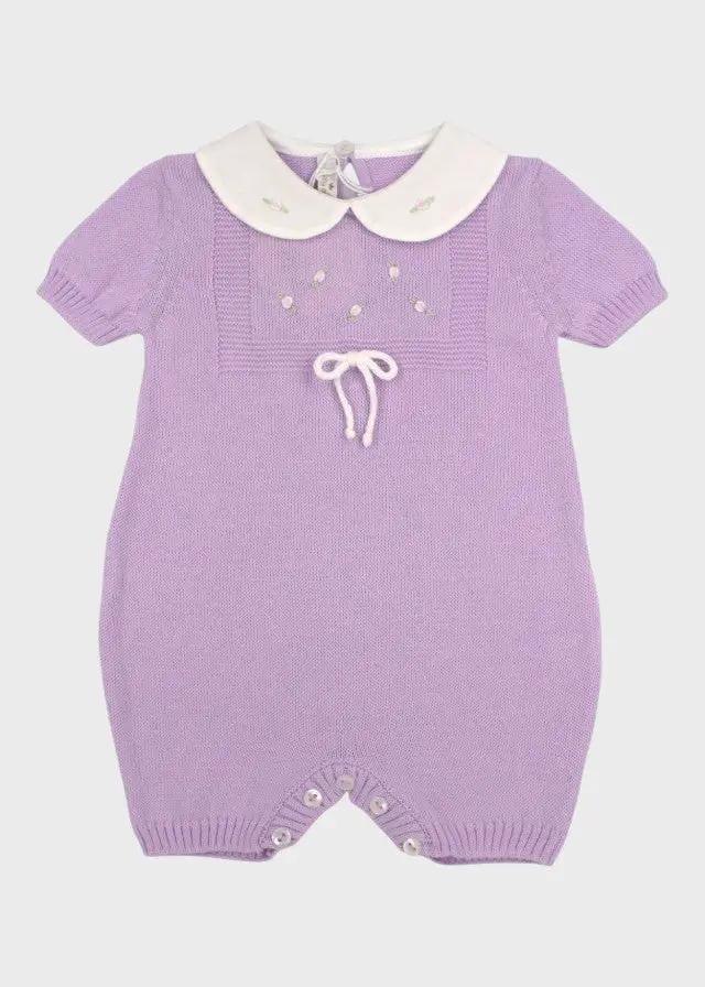 Pagliaccetto Neonata Lilla ROSELLINE 373/L by BABY LORD