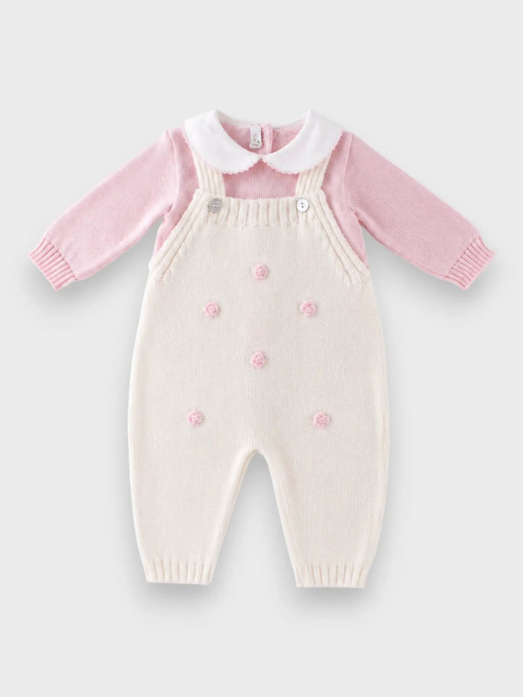 Salopette Bianco FIORI DI LOTO 329C/3031 by BABY LORD