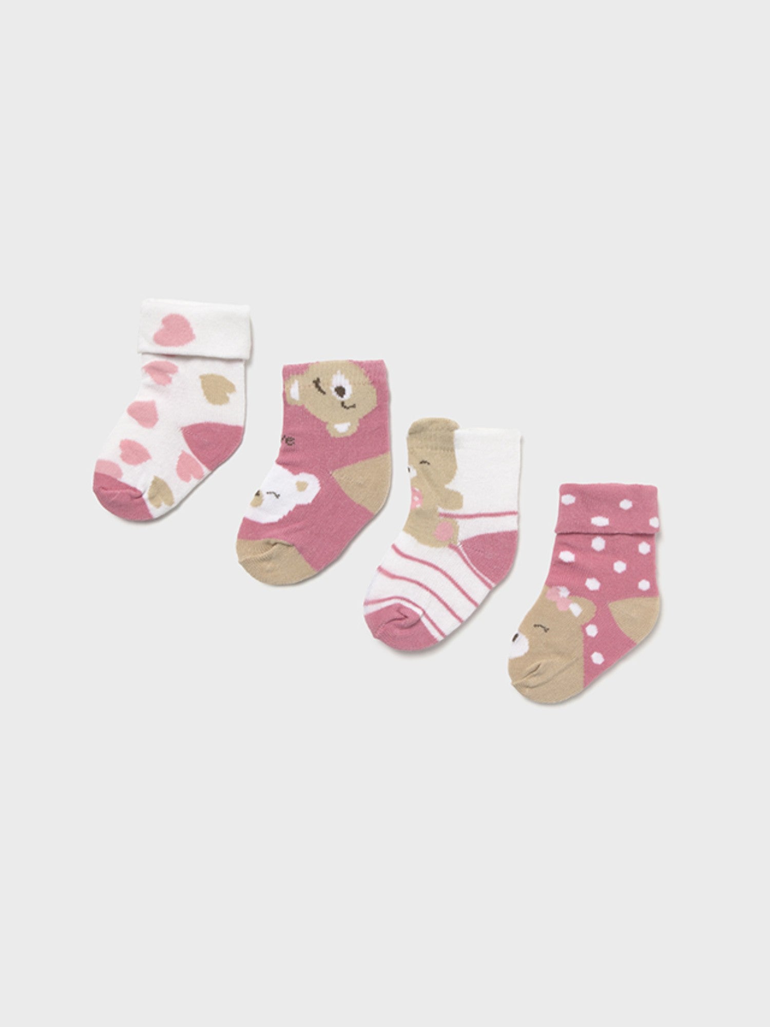 Set 4 calze in cotone  ROSA 9867 /R -  NANU' BABY