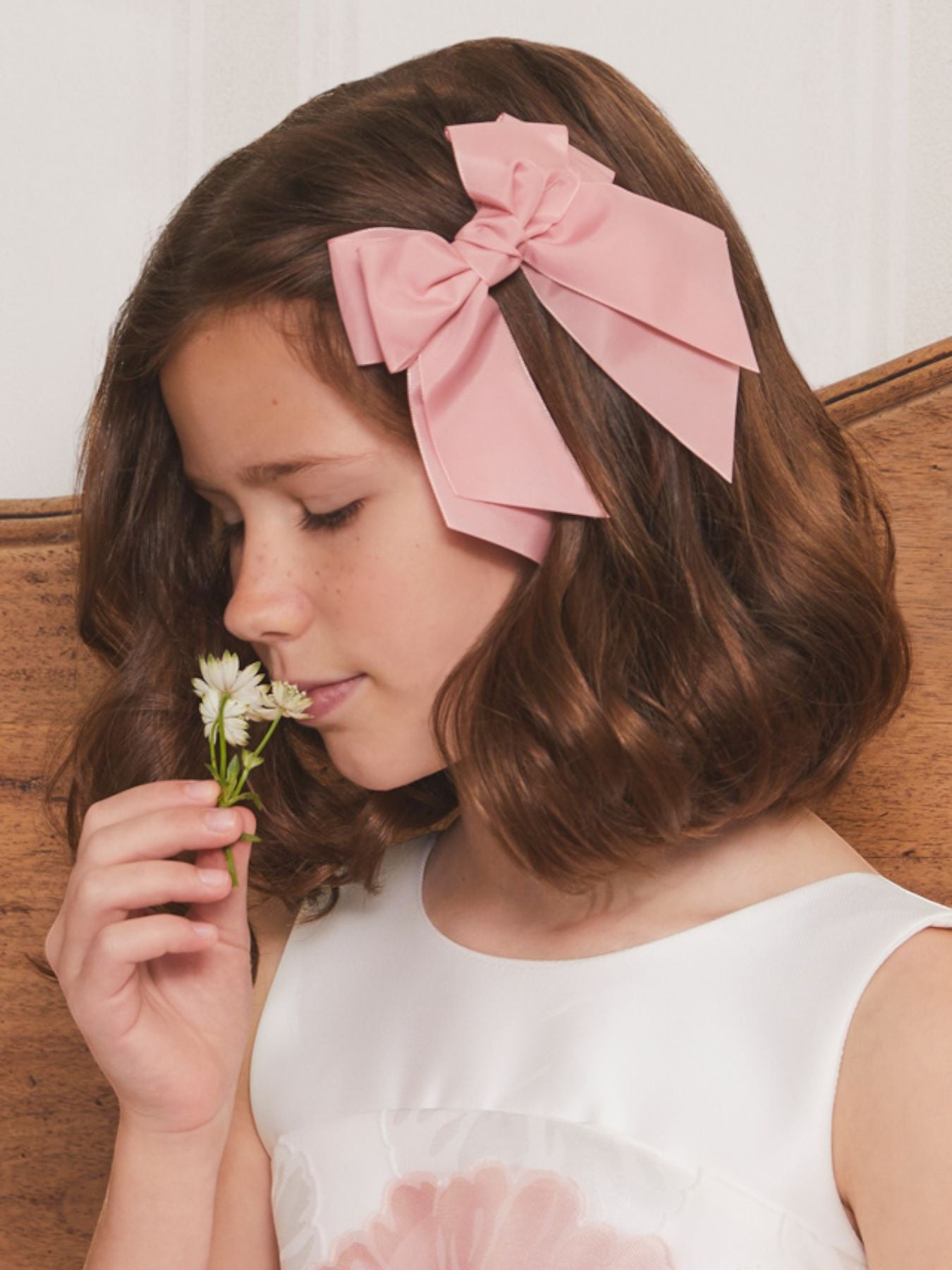 Fermaglio gross grain  ROSA 5412/R -  NANU' BABY