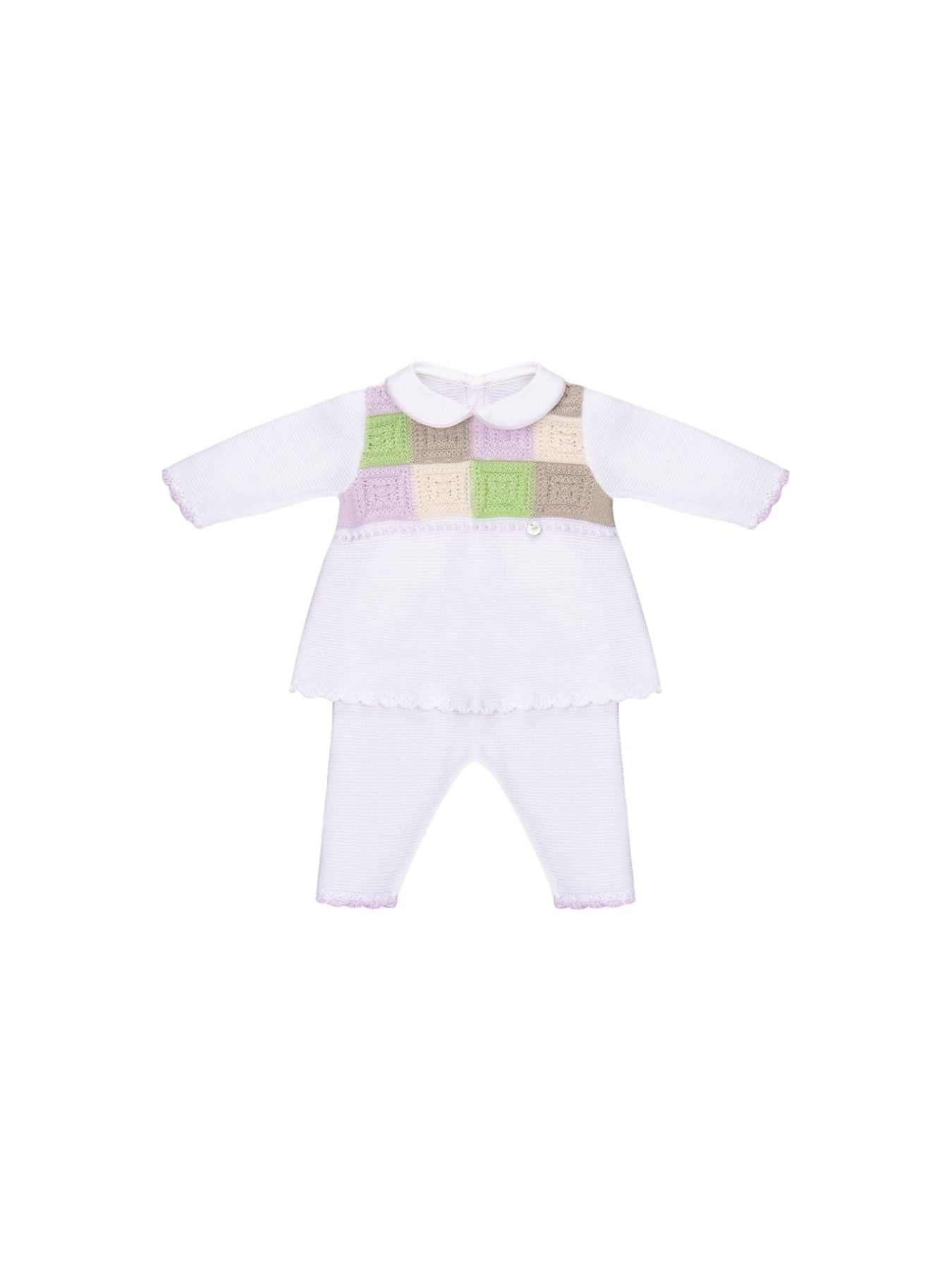 Abito Neonata BIANCO EP2619 -  NANU' BABY