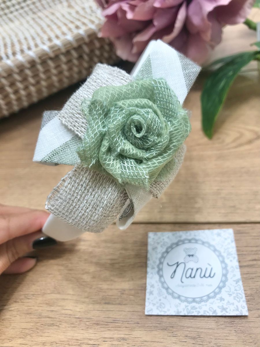 Cerchietto Fiore  PANNA EG305FR -  NANU' BABY