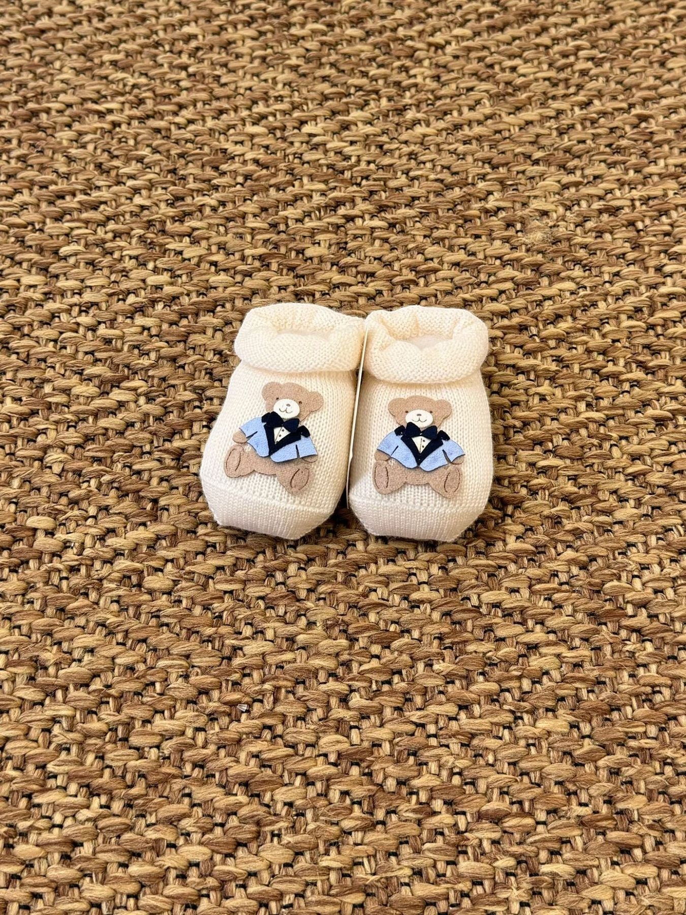 Babbucce Orsetto in smoking Neonato LATTE 30561/X1 -  NANU' BABY