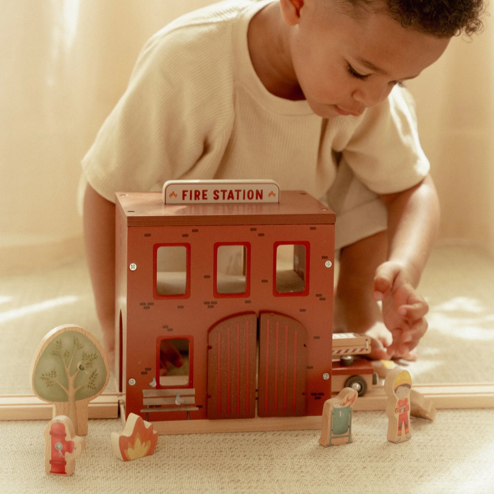 Multicolor Wooden Fire Station LD2538