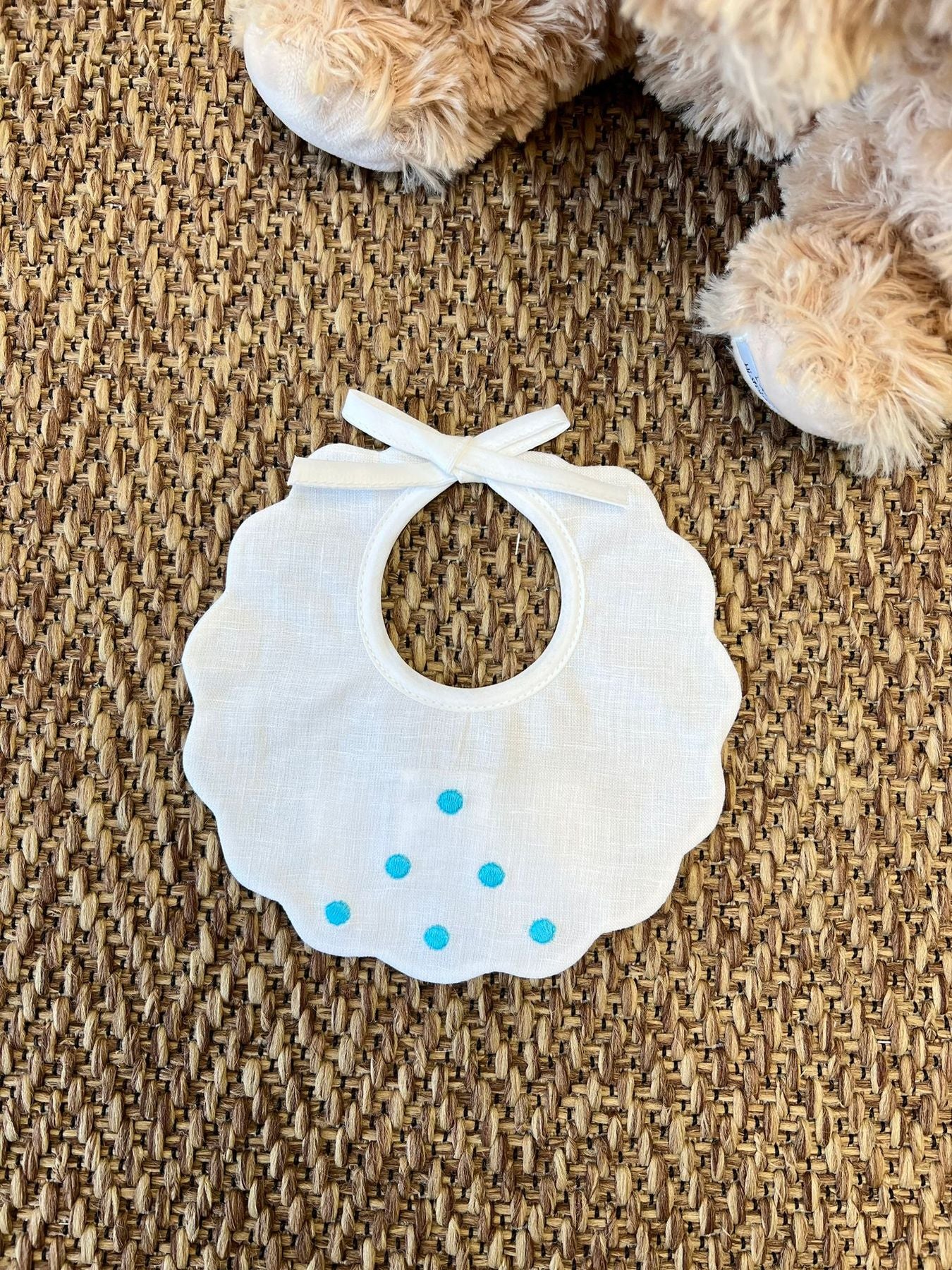 Bavetta Pois Neonata BIANCO EL67BAV BIS -  NANU' BABY