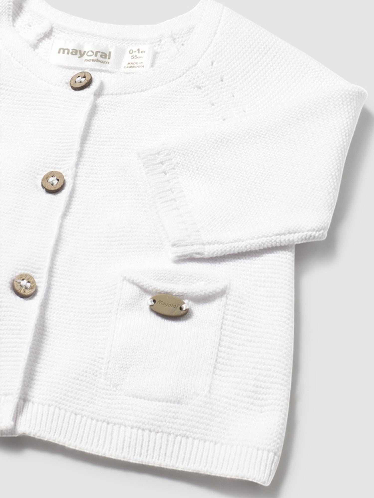 Giacchino lungo maglia Bimba BIANCO 1307 /BI -  NANU' BABY