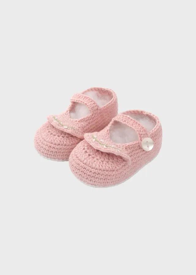 Babbucce Neonata Rosa SOFIA/C by PICCOLA GIUGGIOLA