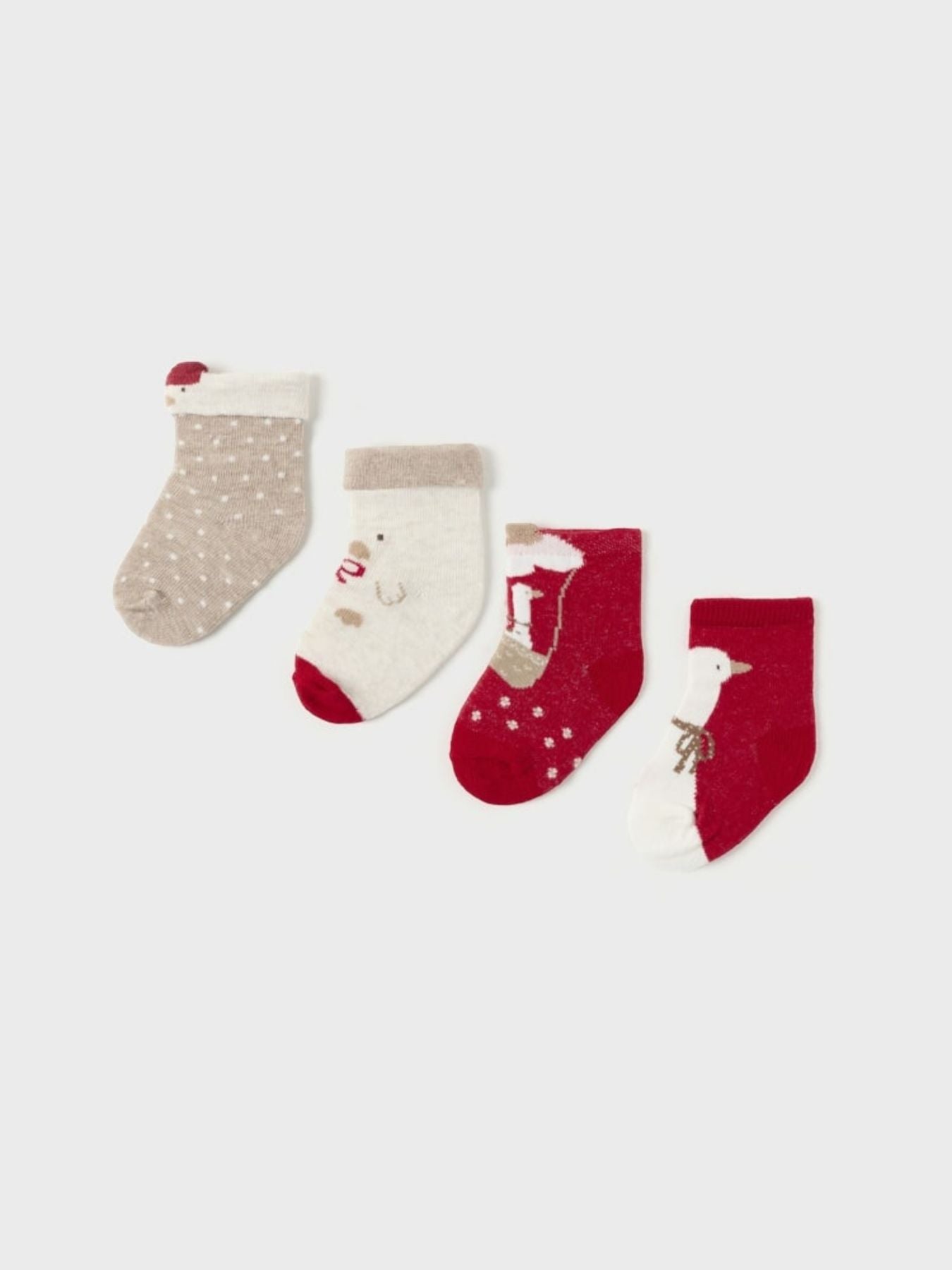 Set 4 calze  ROSSO 2G-9762/RS -  NANU' BABY