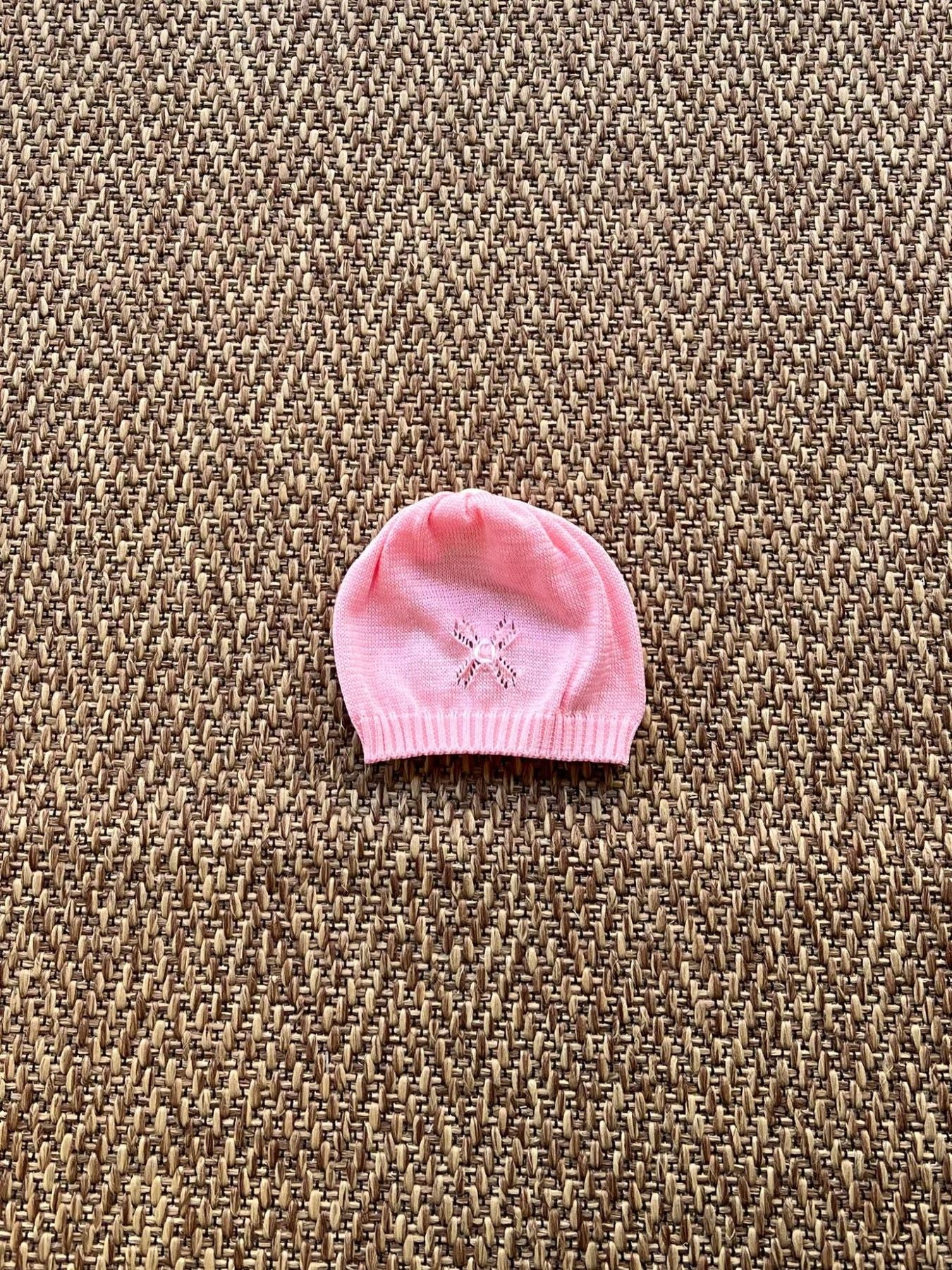 Cuffia in filo di cotone Neonata ROSA EP1471/T -  NANU' BABY
